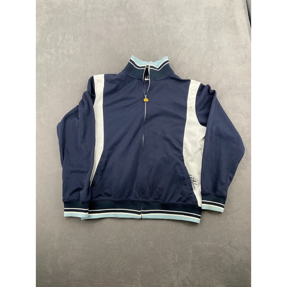 Vintage Y2K Billabong Track Jacket Sz XL Blue Athleisure‎ Spell Out Surf Skate